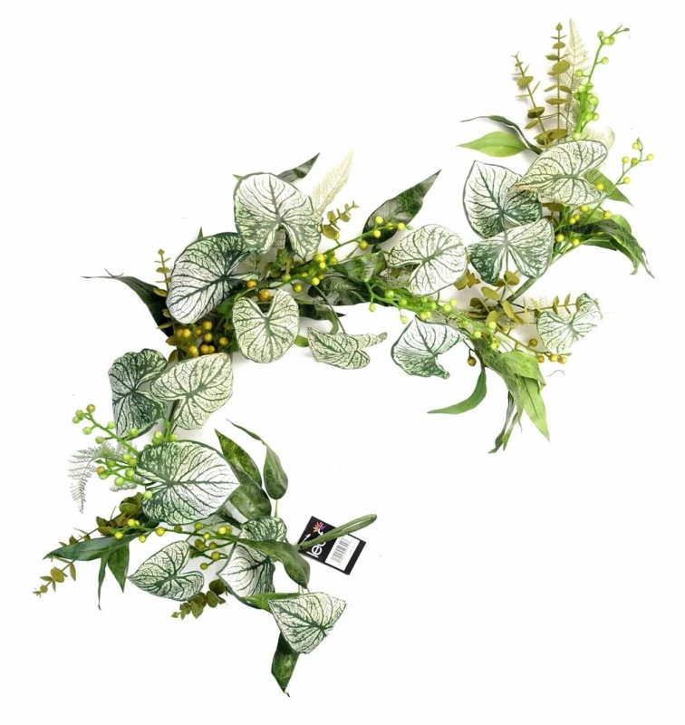 Image of Leaf 150cm Artificial Hanging Plant Realistic Alocasia Sinuata Trailing Green unisex