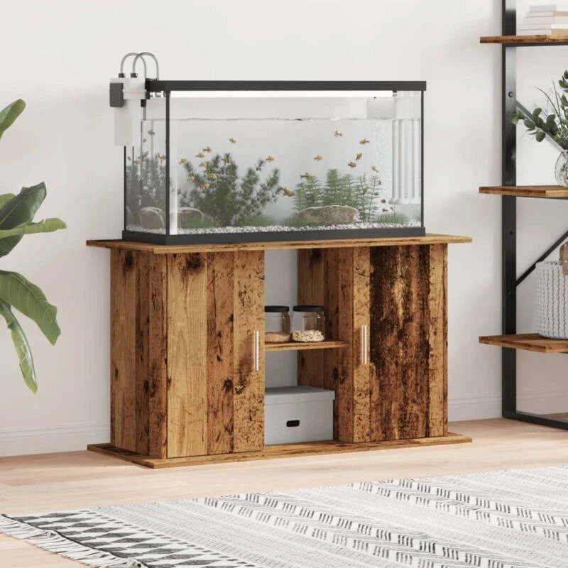 Image of vidaXL Aquarium Stand Old Wood 101x41x58cm Engineered Wood, Brown 857280