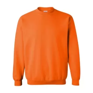 Image of Gildan Heavy Blend Unisex Adult Crewneck Sweatshirt (M) (Safety Orange)
