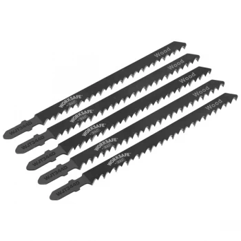 Image of Worksafe WJT344D Jigsaw Blade Wood 105mm 6tpi - Pack of 5