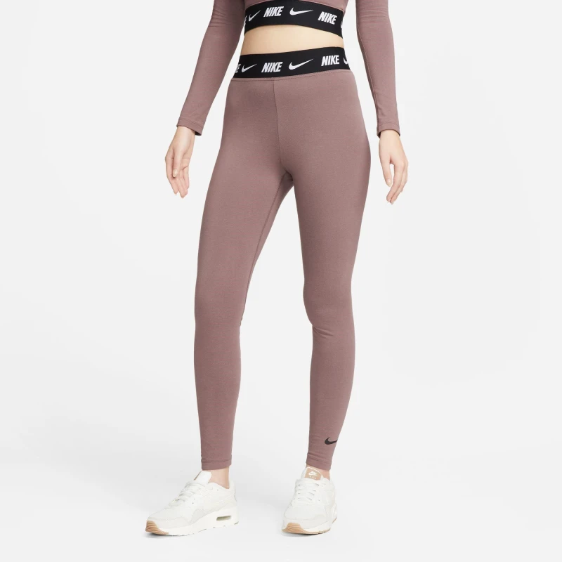 Image of Nike Sportswear Club Womens High-Waisted Leggings - Purple Purple 10