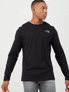 Image of The North Face Long Sleeve Easy T-Shirt - Black, Size XL, Men