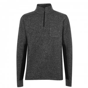 Image of Calvin Klein Rib Zip Top - Charcoal BD2