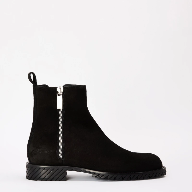 Image of Off White Mens - Flat Ankle Boots Black male 6.5 (40)