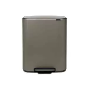 Image of Brabantia 60L Bo Pedal Bin - Platinum