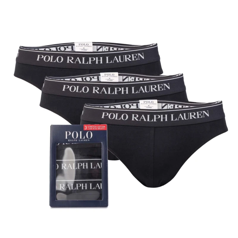 Image of Polo Ralph Lauren 3 Pack of Briefs Black male 2XL