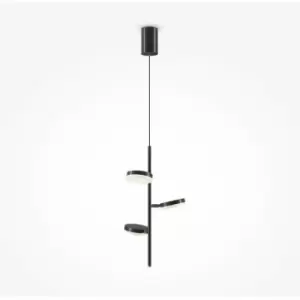 Image of Maytoni Maytoni Fad Modern 3 Light Integrated LED Pendant Ceiling Light Matt Black 3000K