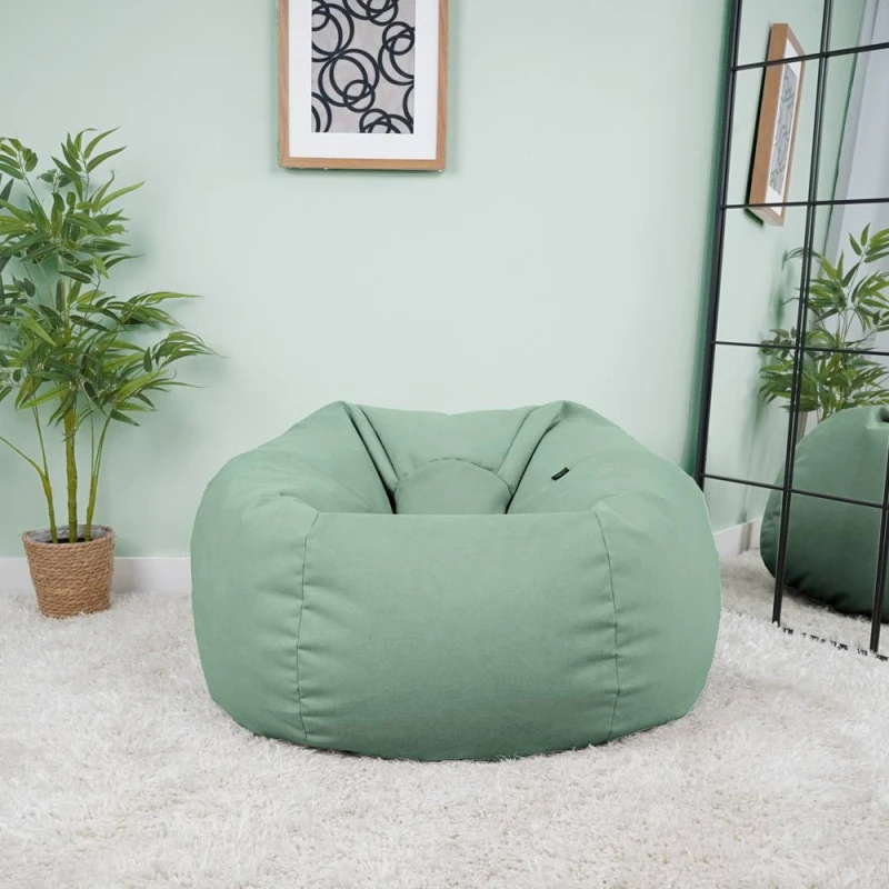 Image of rucomfy Beanbags rucomfy Veneto Classic Bean Bag for Adults - Soft Lounge Chair in Jade Jade Unisex