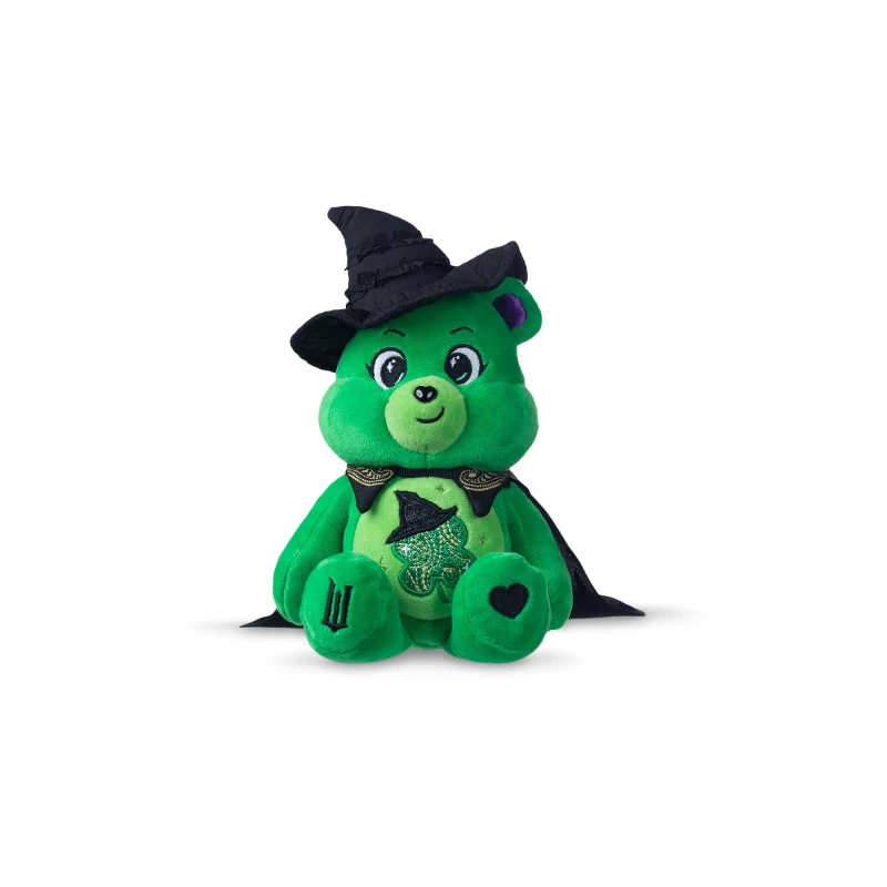 Image of Basic Fun Care Bears x Wicked 22cm Peluche - Good Luck Bear ALS Elphaba - Peluche Douce a Collectionner de la Collection Care Bears x Wicked
