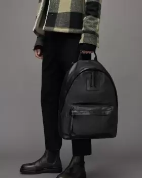 Image of AllSaints Carabiner Leather Backpack
