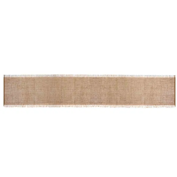 Image of Mikasa Frayed Jute Table Runner, Green, 230 X 33Cm