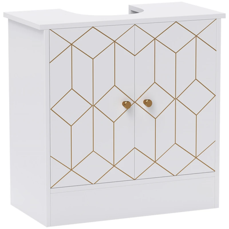 Image of HOMCOM HOMCOM Bathroom Under Sink Cabinet for Basin with or without Pedestal White