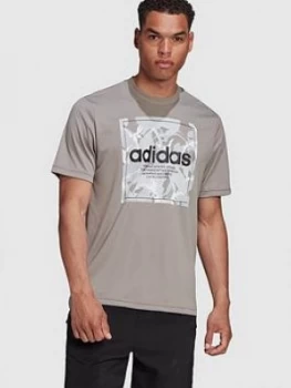 Image of Adidas Camo Box T-Shirt - Grey