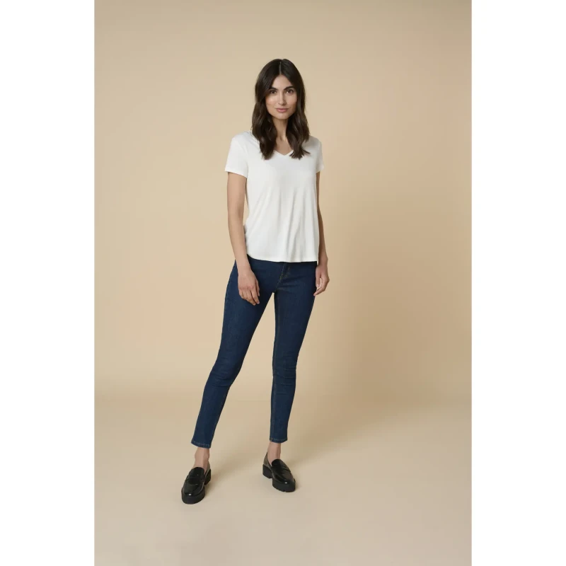 Image of culture Womens v-neck T-Shirt CULTURE Poppy Blanc Female 2XL