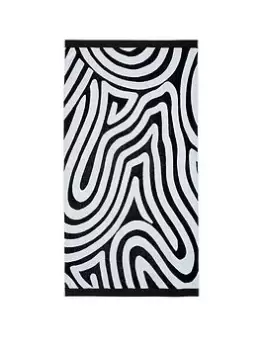 Image of Nalu Nicole Scherzinger Makai Towels Beach Black / White