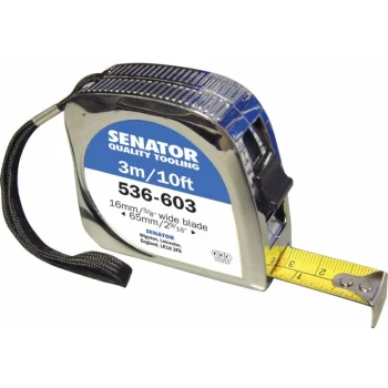 Image of Senator 3M/10' Locking Tape Rule - Chromed Case