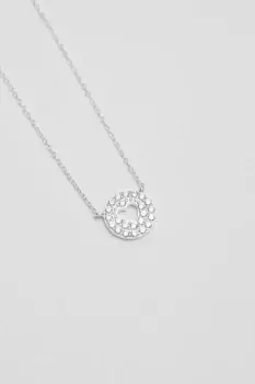 Image of Sterling Silver 925 Cut Out Heart Pendant Necklace