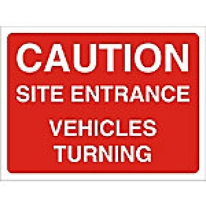 Image of Site Sign Site Entrance Fluted Board 45 x 60 cm