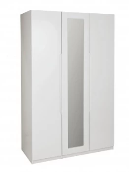 Image of Legato 3 Door Wardrobe - White Gloss