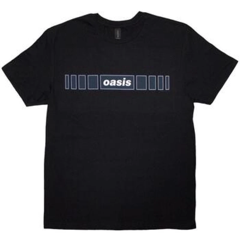 Image of Oasis Oasis Men Horizontal Bars Logo T-Shirt in Black Size: Medium Black M Male 5063750833316