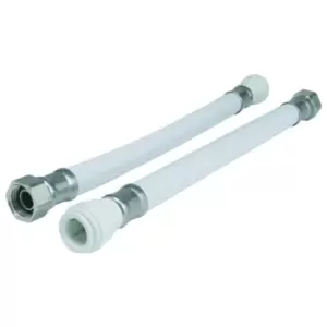 Image of JG Speedfit Flexible Hose White 15mm x 3/4" 300mm - WFLX16 - 373310