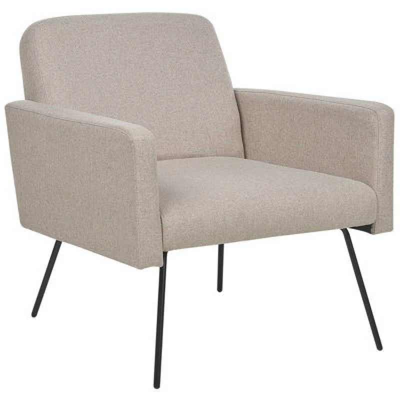 Image of Beliani Fabric Armchair Beige Narken