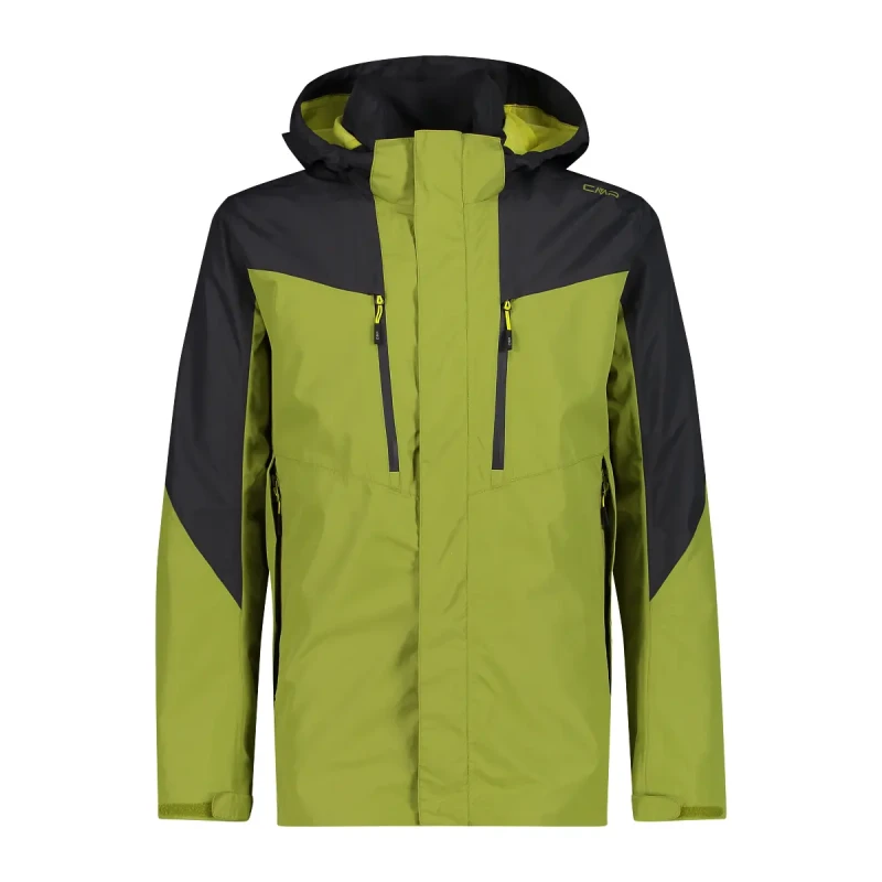 Image of Zipped hooded hiking jacket CMP Vert Male 60