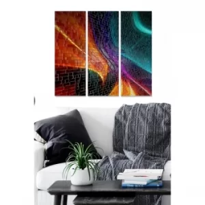 Image of MDF54339 Multicolor Decorative MDF Painting (3 Pieces)