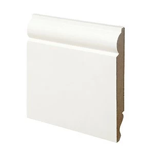 Image of Wickes Dual Purpose TorusOgee Primed MDF Skirting 18 x 144 x 2400mm Pack 4