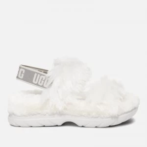 Image of UGG Womens Fluff Sugar Sustainable Sandals - White - UK 4