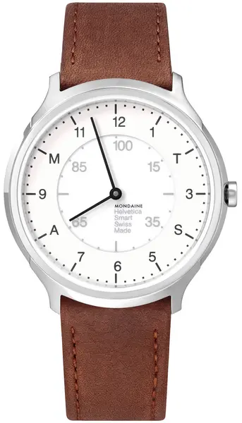 Image of Mondaine Watch Helvetica No. 1 Regular Smartwatch - White MD-246