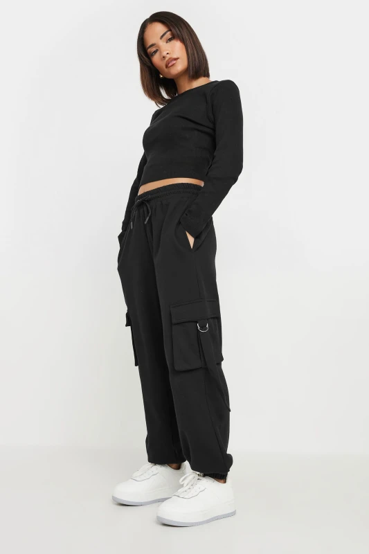 Image of PixieGirl Petite Cargo Joggers Black