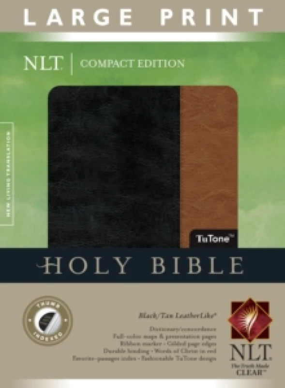 Image of Large Print Compact Bible-NLT Leather / fine binding