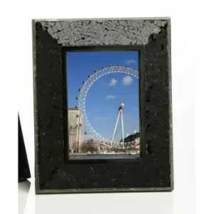 Image of Premier Housewares Black Glass Photo Frame 5 x 7"
