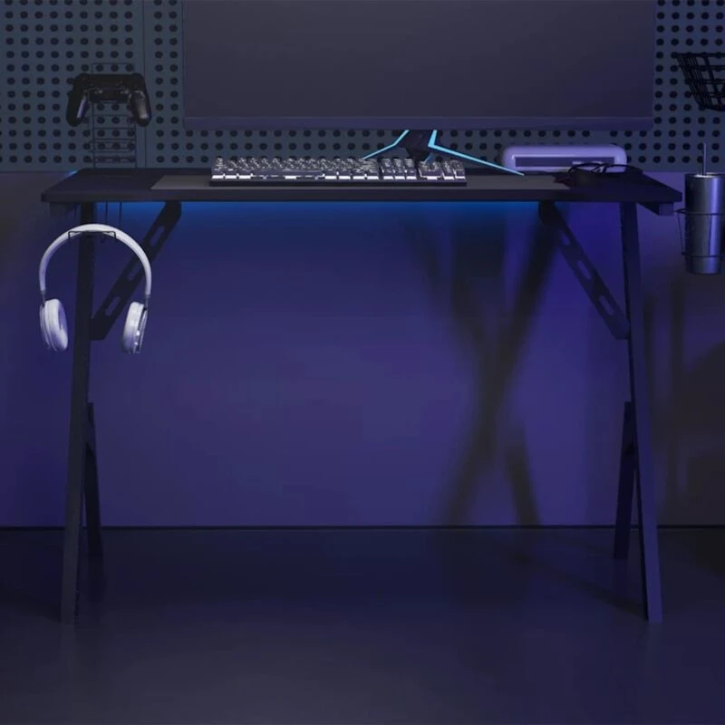 Image of VIDAXL Gaming Desk with y Shape Legs Black 110x60x75cm Vidaxl 8720286566695