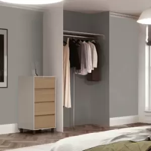 Image of Spacepro Shelf and Hanger Bar Wardrobe Storage 2800 x 500 x 108mm in White Steel/MFC