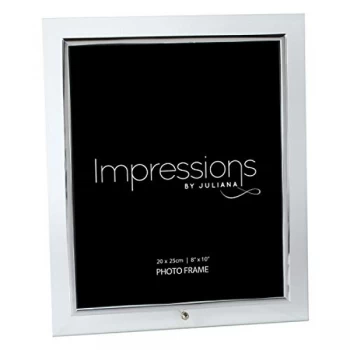 Image of 8" x 10" - Glass Photo Frame Silver Colour Insert