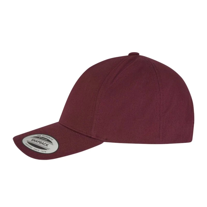 Image of Flexfit Womens 5 Panel Snapback Classic Baseball Cap in Maroon Maroon Female One Size