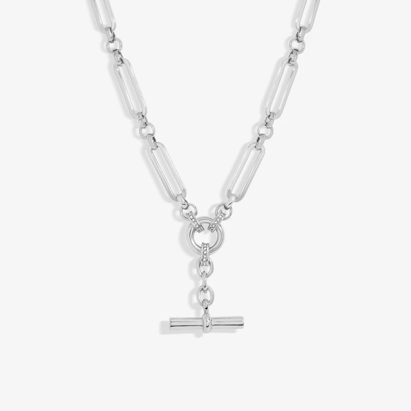 Image of Jon Richard Silver Plated T Bar Necklace Jewellery Sets One Size Silver 72197411000
