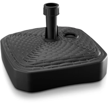 Image of Large Poly Rattan Sun Parasol Stand✓ Black Brown or White✓ Fill with Sand Water Grit✓ eckig anthrazit (de) - Deuba