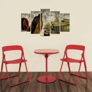 Image of 5PMX-006 Multicolor Decorative MDF Painting (5 Pieces)