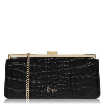 Image of Biba Biba Frame Clutch Bag - Black Croc