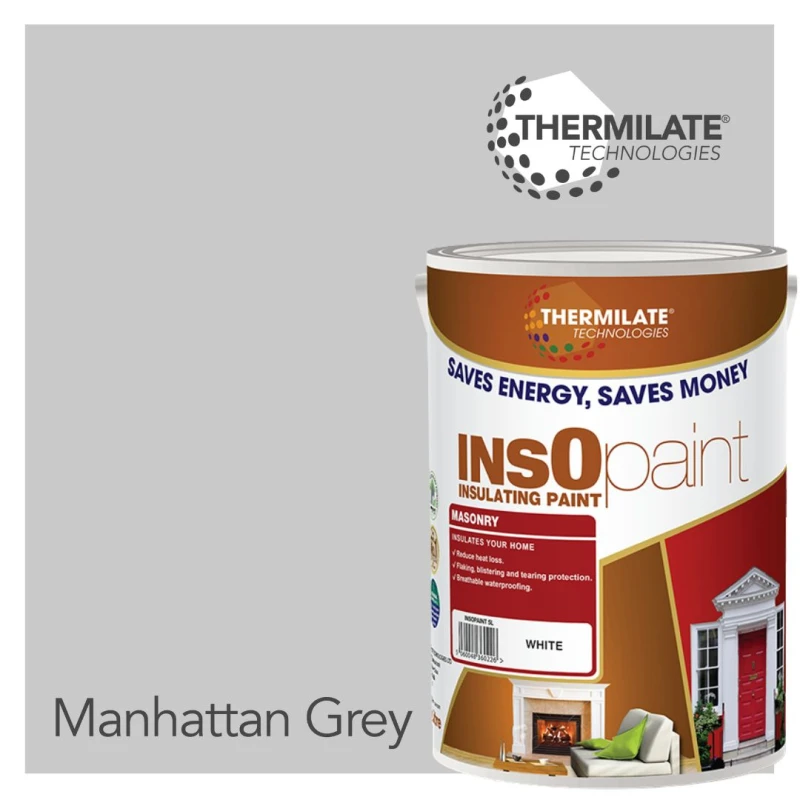 Image of THERMILATE TECHNOLOGIES Exterior Masonry Paint - 5L in Manhattan Grey Manhattan Grey Unisex 5L