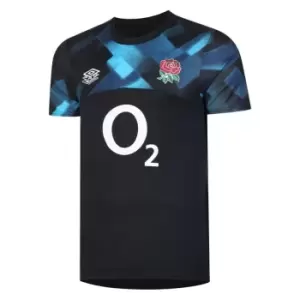Image of Umbro England Rugby Warm Up Shirt Adults - Black