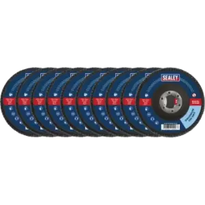Image of Sealey Zirconium Abrasive Flap Disc 115mm 120g Pack of 10