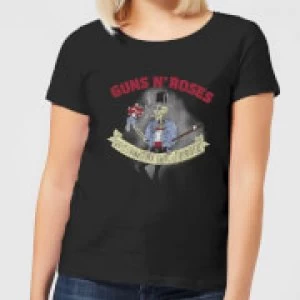 Image of Guns N Roses Jungle Skeleton Womens T-Shirt - Black - M