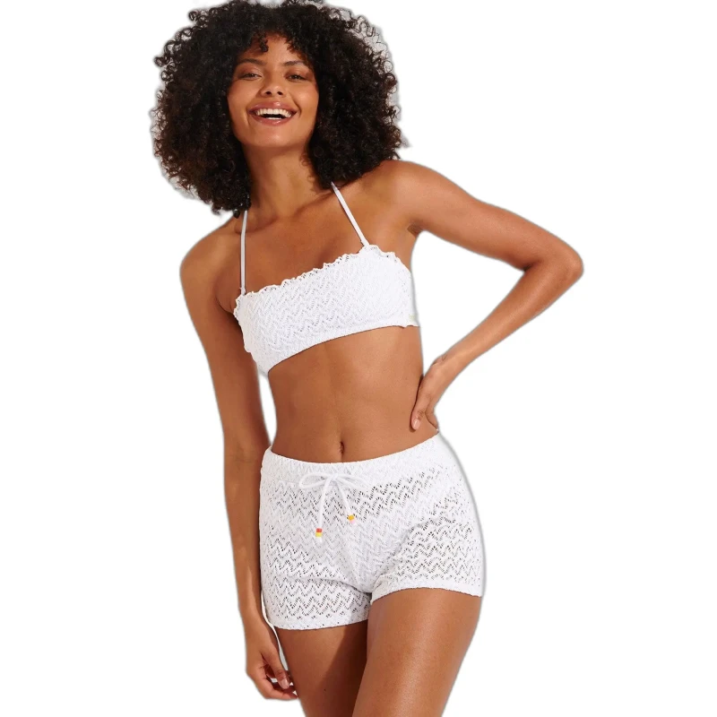 Image of banana moon Womens swim shorts Banana Moon Rasbay Meshwork Blanc Female S