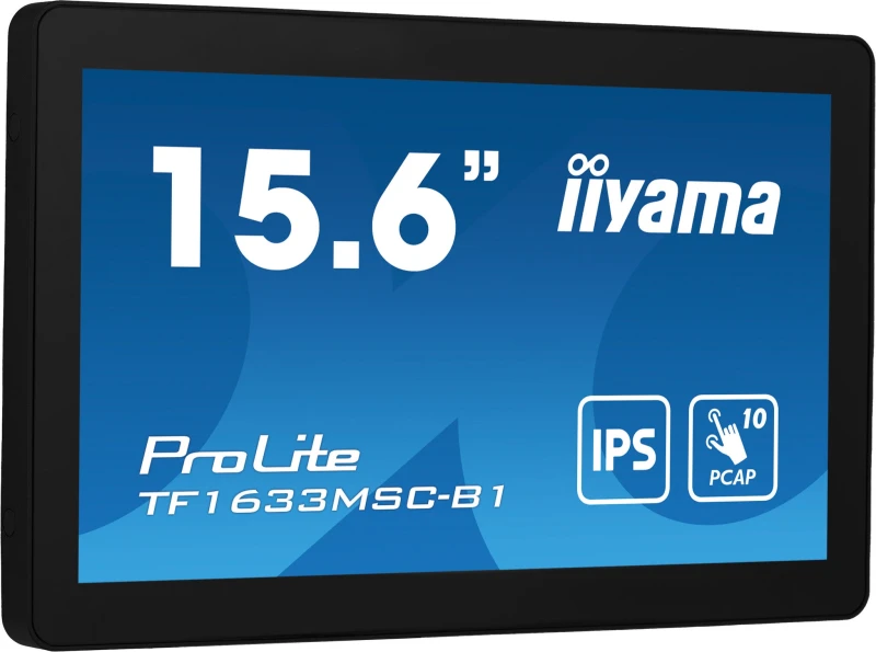 Image of iiyama iiyama ProLite TF1633MSC-B1 computer monitor 39.6cm (15.6") 1920 x 1080 pixels Full HD Touch Screen Black TF1633MSC-B1