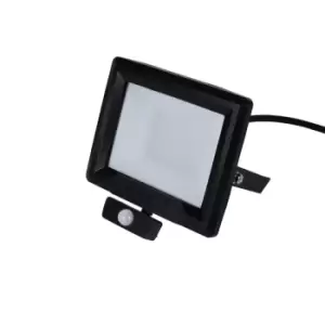 Image of Robus HiLume 50W LED Flood Light with PIR IP65 Black Warm White - RHL5030P-04