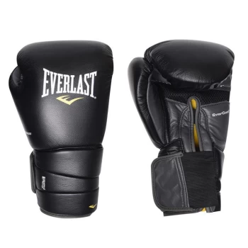 Image of Everlast Pro 3 Hook and Loop Boxing Gloves - Black